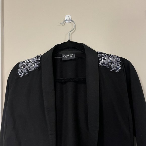 Soaked in Luxury jacket with sequinned shoulder pads - Picture 1 of 3